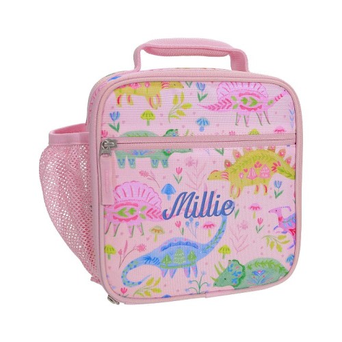Mackenzie Heritage Pink Dinos Lunch Boxes | Pottery Barn Kids