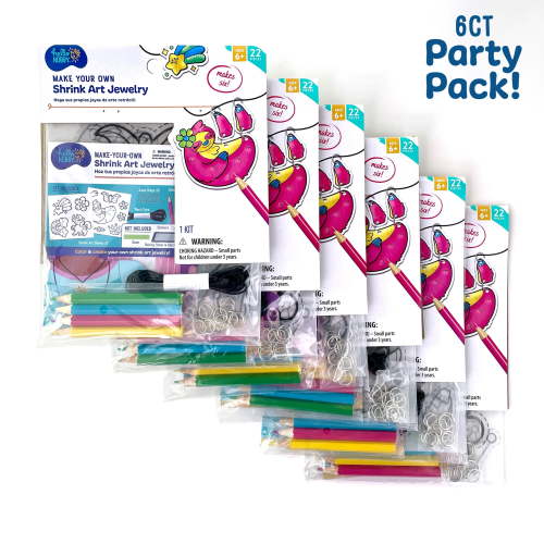 Hello Hobby Make Your Own Plastic Shrink Art Jewelry, Multicolor, 6 Kits