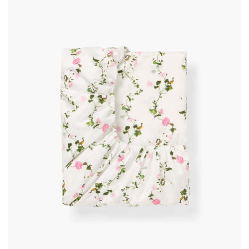The Crib Sheet in Pink Pond Floral | Over The Moon