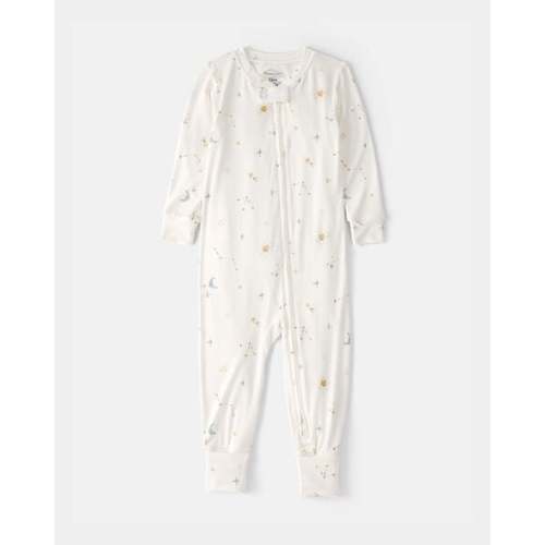 Baby Constellation PurelySoft 2-Way Zip 1-Piece Pajama - Cream | Carter's