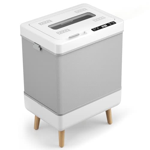 35L Towel Warmer for Bathroom, Family-Sized Foldable Design with Window, Dual Safety Shut-Off for Overheat and Tip-Over, 12 Aroma Discs, Towel Heater for Oversize Bathrobes Blankets