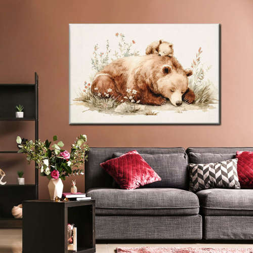 Sleeping Bear and Cub Wall Art