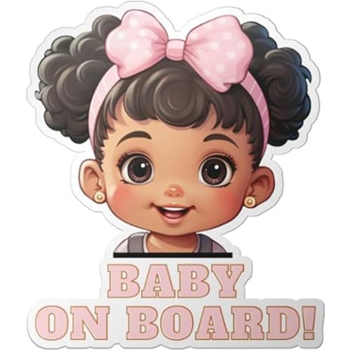 Baby On Board Car Sticker - Adorable Cartoon Style for Baby Boy & Girl