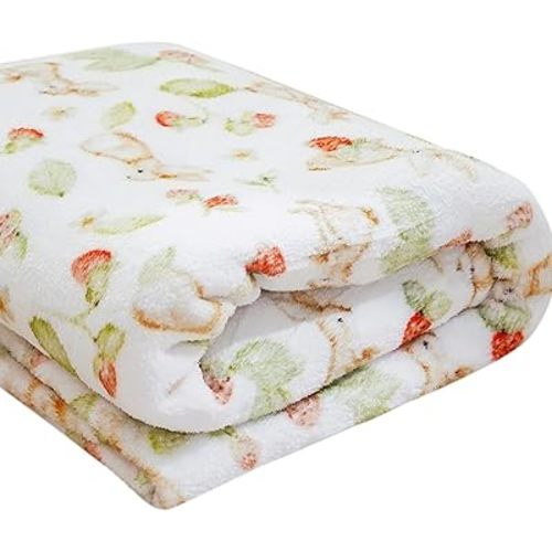 Happy Flute Cute Baby Bed Blankets,Ultra Soft Baby Blanket for Boys,Girls&Toddlers–Cozy Plush Fleece Blanket for Newborns&Kids 30''X40'' (Rabbit)