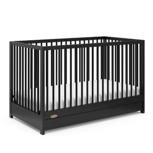 Graco Teddi 5-in-1 Convertible Crib with Drawer Black