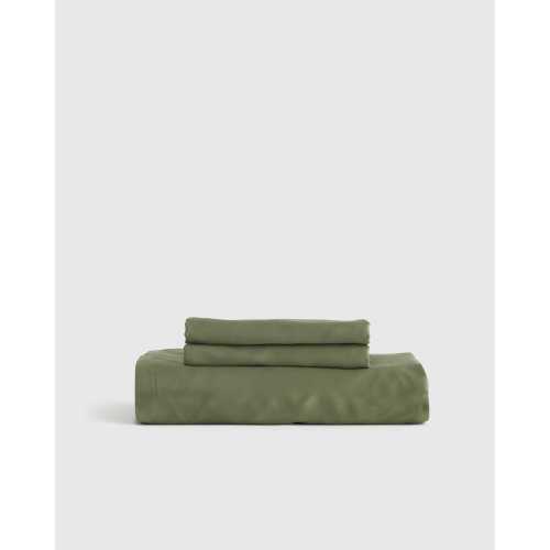 Bamboo Fitted Sheet Set in Olive