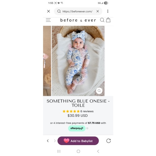 Baby Jumpsuit - Something Blue Toile Zip One Piece Onesie - Pink / Blue – Before & Ever