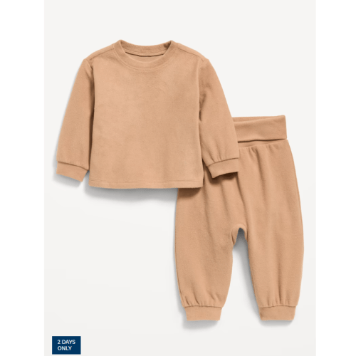 Cozy-Knit Long-Sleeve Top and Leggings Set for Baby