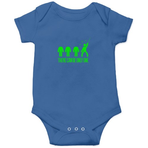 There-Can-Only-Be-One-Highlander-T-Shirt Baby Onesies Kids's Short Sleeve Onesie 12M Royal sold by Elizabethk Smith | SKU 2065430481 | Printerval