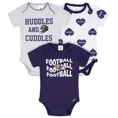Gerber NFL Baby Girls Nfl 3-pack Onesie Bodysuit