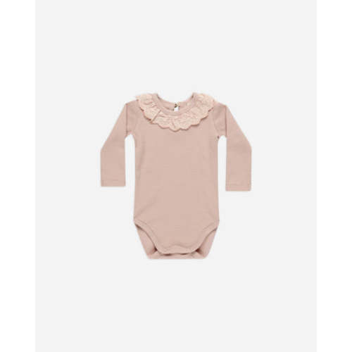 Ruffle Collar Bodysuit || Blush