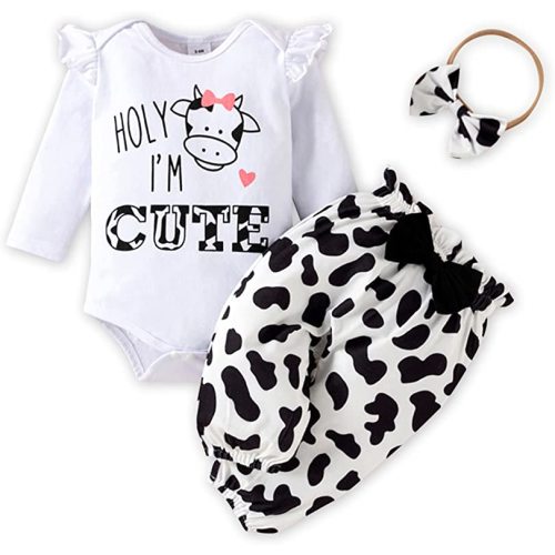 PATPAT Baby Girl Clothes Long Sleeve Outfits Set Baby Girl Trousers Set