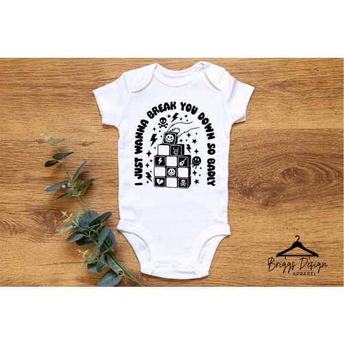 Break You Down so Badly | Pop Punk Baby Bodysuit | Funny Baby Shirt for Alt Parents | Elder Emo Baby Shower Gift | Punk Rock Infant Outfit