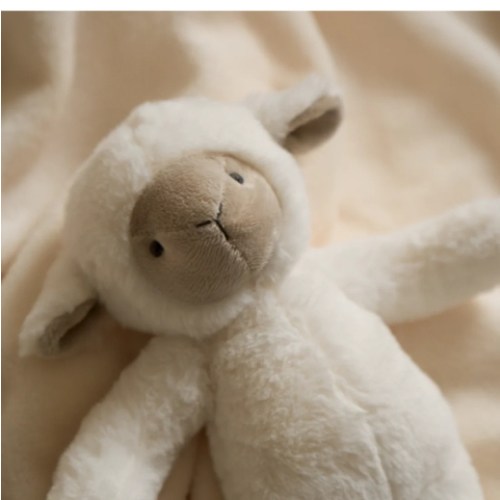 Lamb 9" Plush Stuffed Toy – Elegant Baby