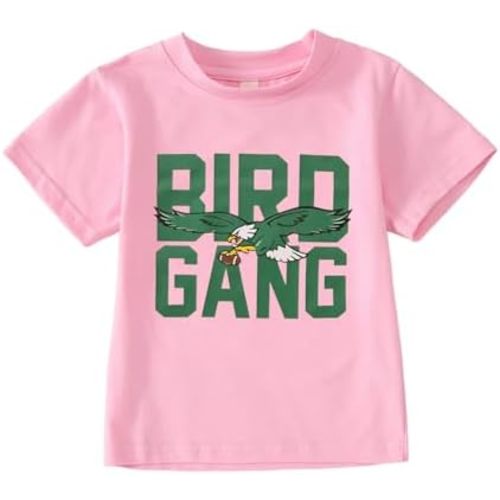 Toddler Girl Boy Game Day Football T-Shirt Sundays are for The Birds Shirt Short Sleeve Kids Sports Fans Tee Top