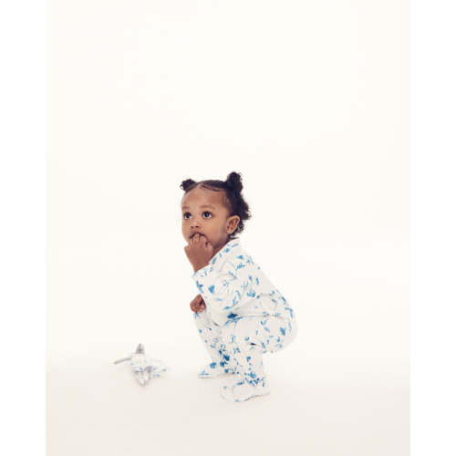The Footie Pajama - Blue Botanical – Hill House Home