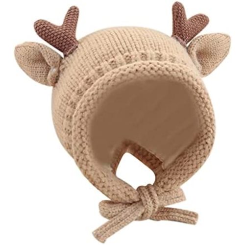 MINGSEECESS Kids Knitted Beanie Hat Cute Frog Cartoon Winter Warmer Cap with Big Eyes for Baby Boys Girls