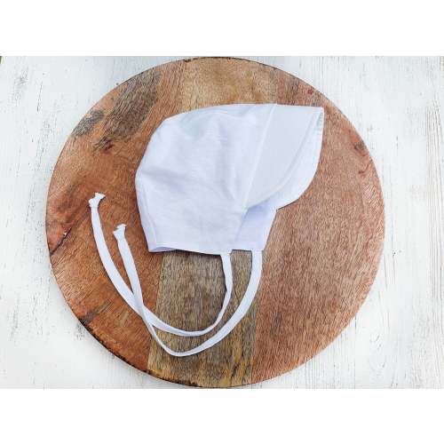 Ruffle Bonnet with Visor – Olive and Cradle