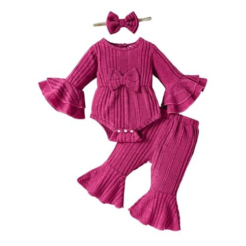 SUNNY PIGGY Baby Girl Clothes Infant Newborn Outfits Romper 0-18 Month Toddler Girls’ Clothing Pant Set