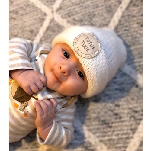 Catholic Baptism Gift, Catholic Baby Beanie, Catholic Baby Hat, Catholic Baby Gift, Catholic Newborn Gift, Christening Gift