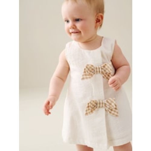 Buy Angel & Rocket Natural Daphne Gingham Bow Bloomer Dress from Next USA