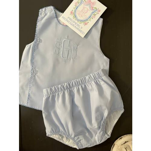 Monogram Diaper Set / Boys Monogram Diaper Set
