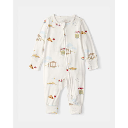 Baby Italy 2-Way Zip PurelySoft™ Sleep & Play Pajama - Cream | Carter's