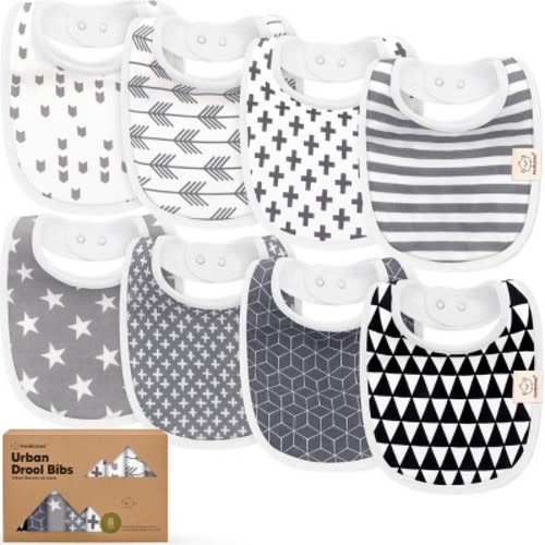 KeaBabies 8pk Organic Baby Bibs for Boy, Baby Drool Bib for Toddler Boys, Girls, Newborn Baby Teething Bibs