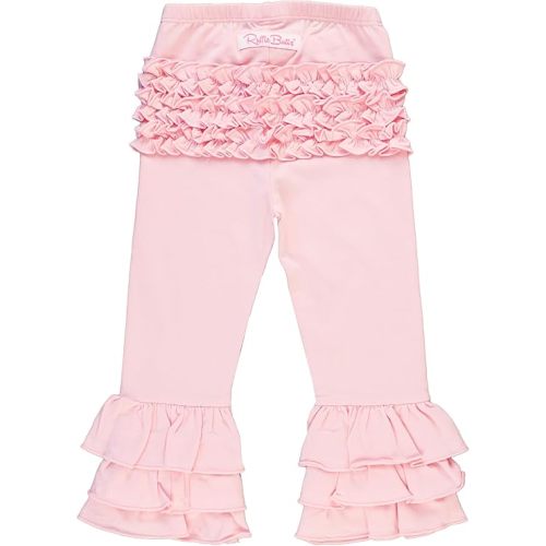 RuffleButts® Baby/Toddler Girls Stretchy Flare Pants w/Ruffles