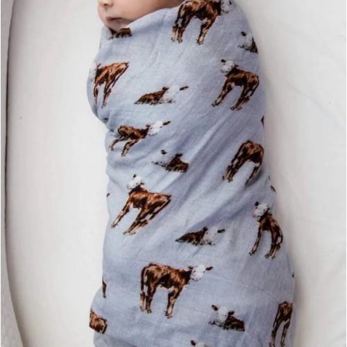 Hereford Bamboo Muslin Swaddle – Cowkid Clothing Company