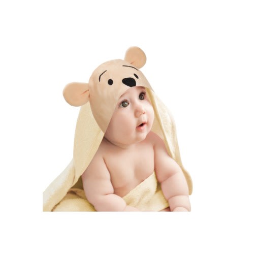 Disney Baby Winnie the Pooh Cotton Hooded Baby Bath Towel