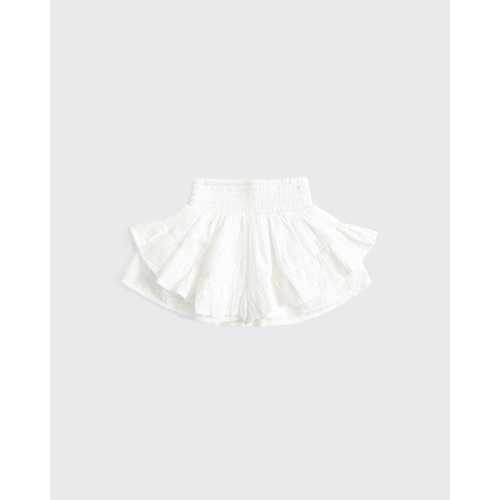 baby smocked waistband ruffle eyelet skort