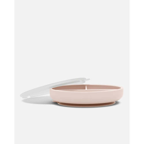 Suction Plate + Lid - Grapefruit