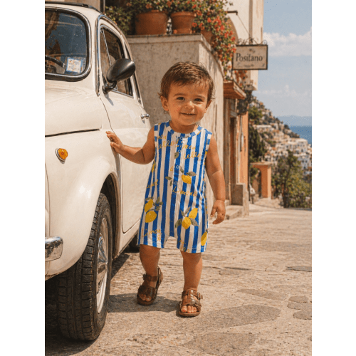 Bamboo Baby Short Romper – Italian Lemon Classico | Soft & Breathable – SpearmintLOVE