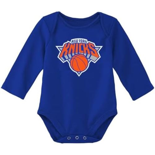 Outerstuff NBA Newborn & Infants 0-24 Months Official Primary Logo Long Sleeve Bodysuit Creeper Romper