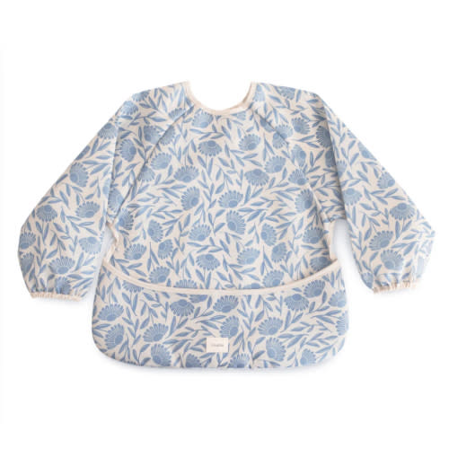Long Sleeve Bib – Blue Flowers