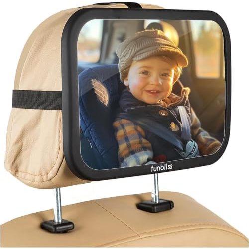Baby Car Mirror Backseat, Black | Most Stable, Premium Matte Finish, Ultra High Definition PMMA Material, Secure and Shatterproof