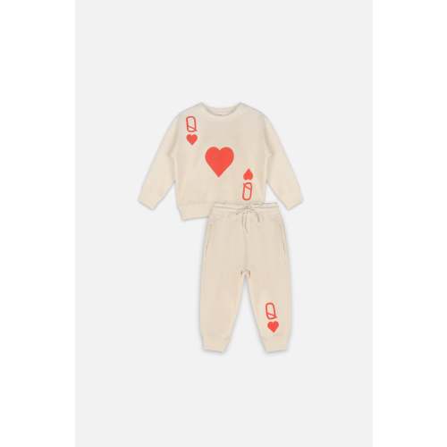 Queen of Hearts Jogger Set - Kids (Red)