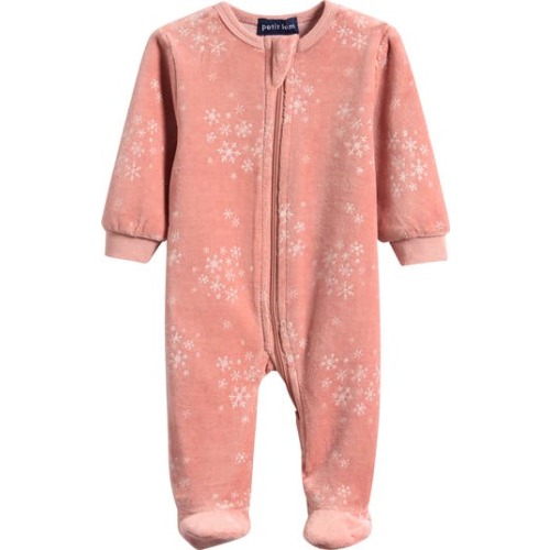 Velour Footed One-Piece Pajamas, 9M