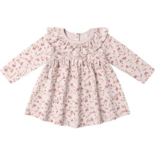 Floral Print Ruffle Collar Dress, 3-6M
