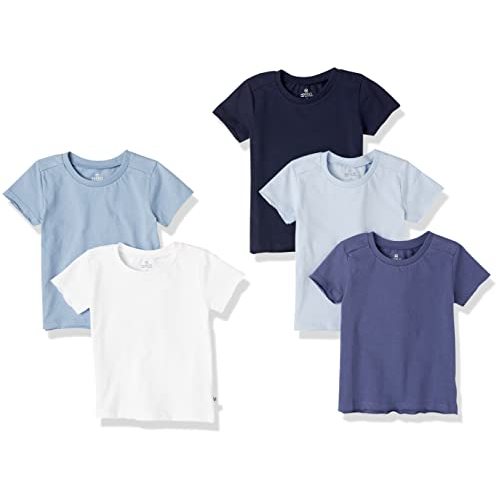 HonestBaby Baby Toddler & Kids' 100% Organic Cotton Short Sleeve T-Shirts (10-Pack)