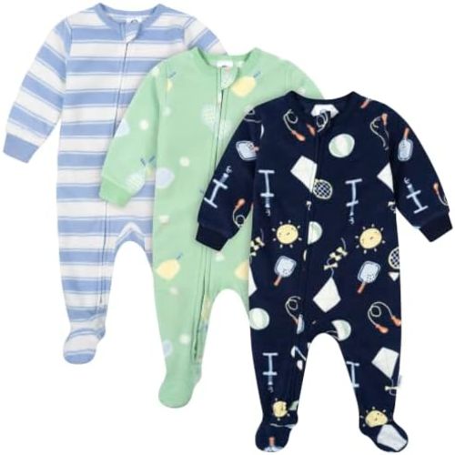 Gerber Baby Boys & Girls 3-Pack Fleece Footed Pajamas