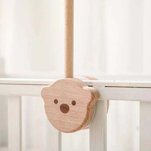 Natural Wood Baby Crib Arm