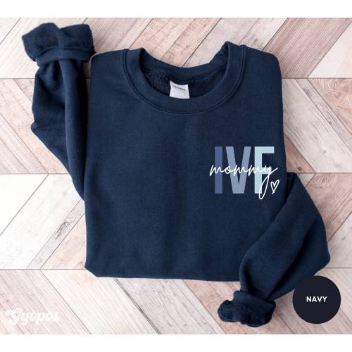 Transfer Day Sweatshirt, IVF Mommy Heart, IVF Mom Sweater, IVF Awareness, New Mommy, In Vitro Fertilization, New Mom Crewneck Sweatshirt