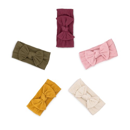 Matilda Set - Cable Knit Knotted Headbands - 5 Pack | Parker Baby Co.