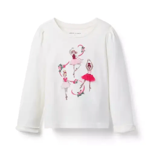 Girl Cream And Sugar Ballerina Tee by Janie and Jack