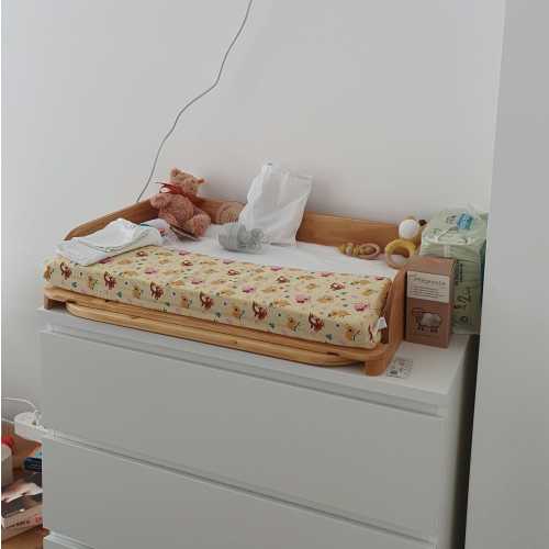 Changing table attachment for dresser I Changing table attachment back-friendly & space-saving made of solid wood I Baby gifts
