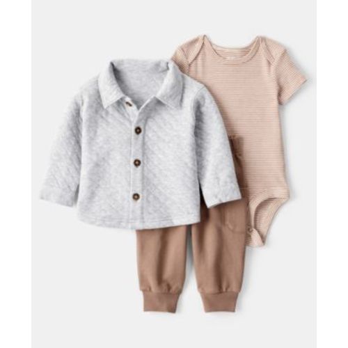 Baby Boys' Cardigan, Bodysuit and Pants, 3-Piece Set