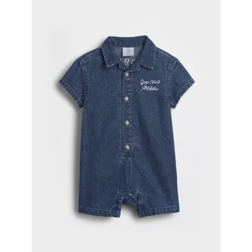 18-24 month Baby Denim Pocket Shorty One-Piece