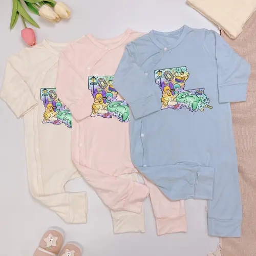 Louisiana Baby Bodysuit, State Baby Outfit, Southern Baby Gift, Cajun Baby Clothes, Newborn Louisiana Sleeper